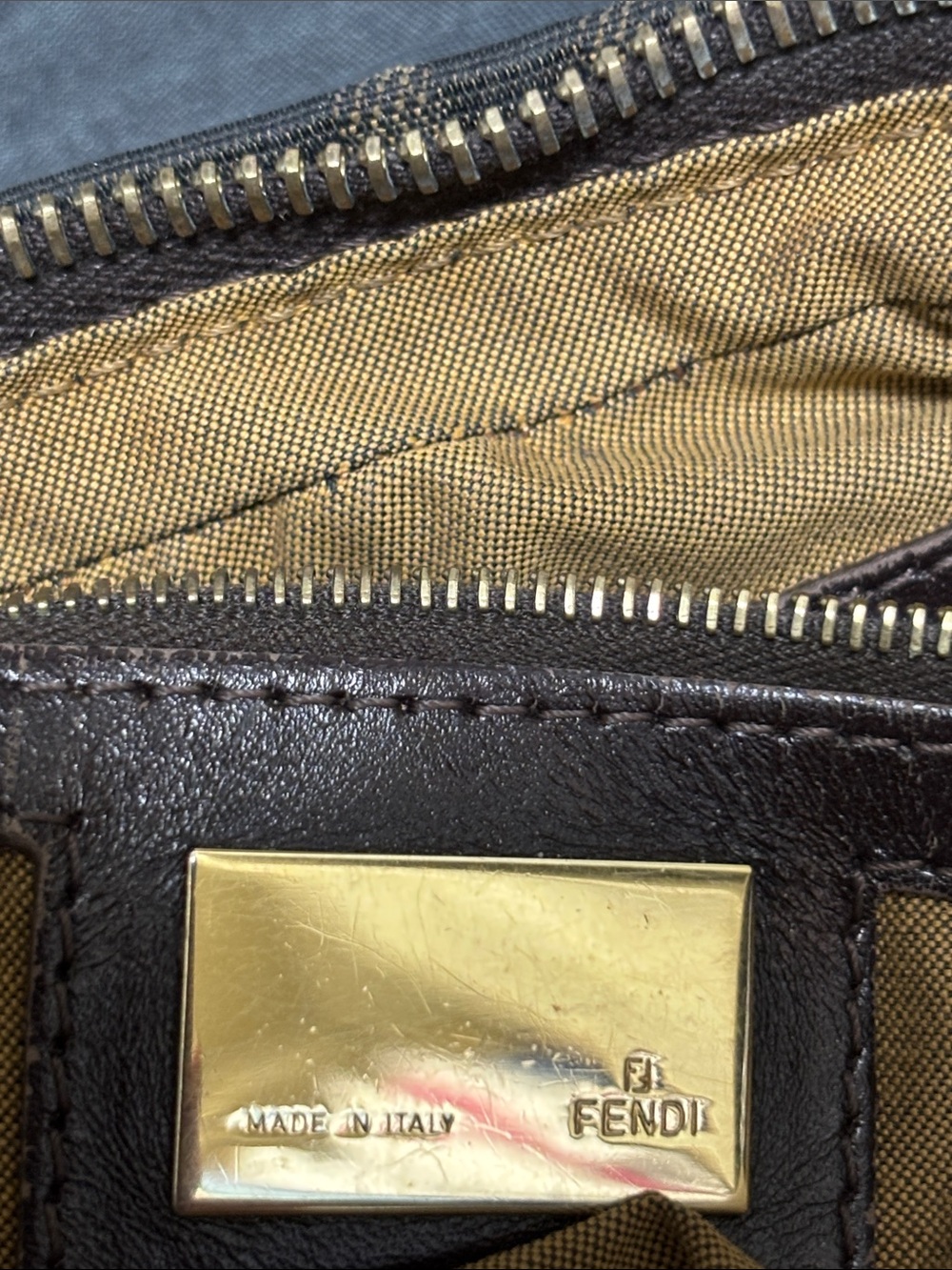 Fendi Brown and Black FF Logo Hobo Bag - Picture 5 of 12